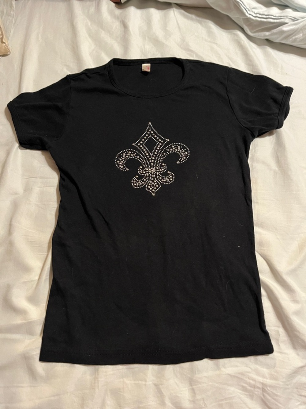Ladies Fitted Fleur-de-lis T-Shirt - Size L